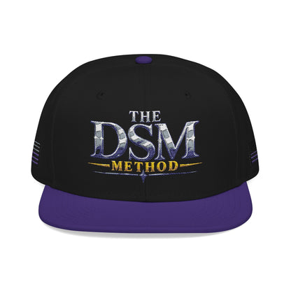 Embroidered Snapback Hat — "The Mom Method" Logo with Subtle Flag Accent