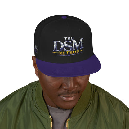 Embroidered Snapback Hat — "The Mom Method" Logo with Subtle Flag Accent