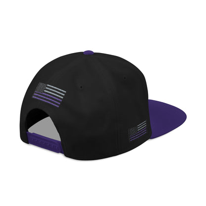 Embroidered Snapback Hat — "The Mom Method" Logo with Subtle Flag Accent