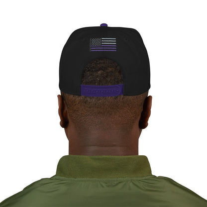 Embroidered Snapback Hat — "The Mom Method" Logo with Subtle Flag Accent