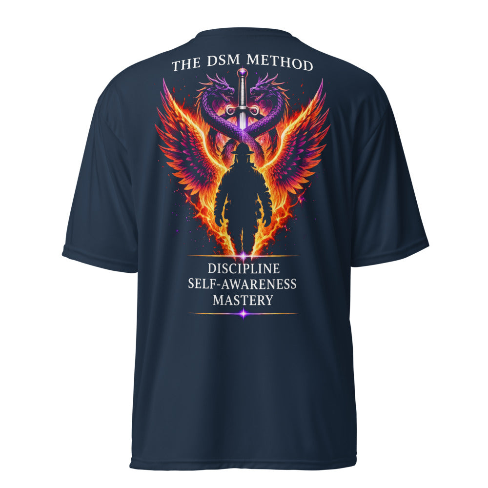 Navy tee back - firefighter angel wings