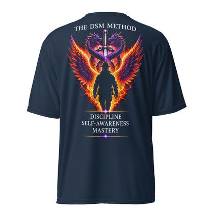Navy tee back - firefighter angel wings