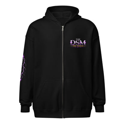 DSM Method Zip Hoodie - front with left chest logo